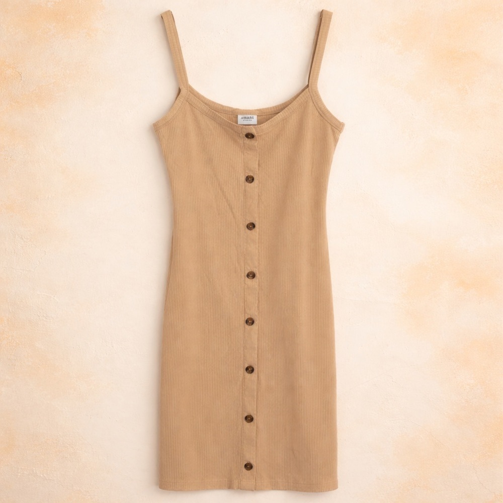 AWARE BY VERA MODA RIBBED MIDI DRESS
